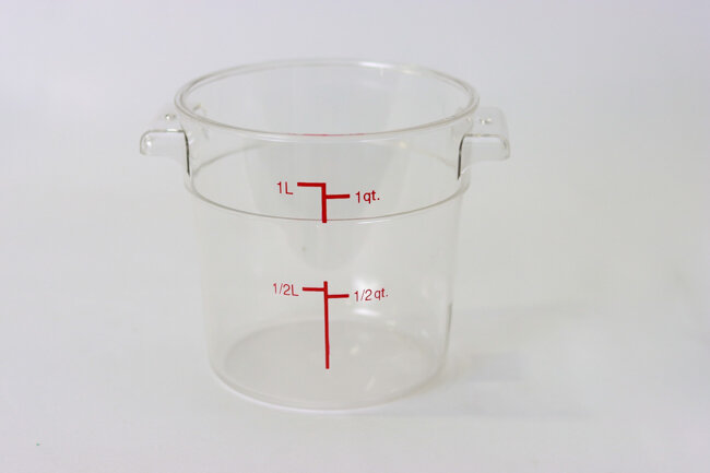 TG 1Qt Round Food Storage Cont. Clear