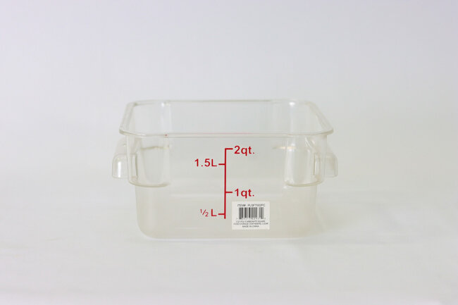 TG 2Qt Poly Square Food Storage Cont. Clear