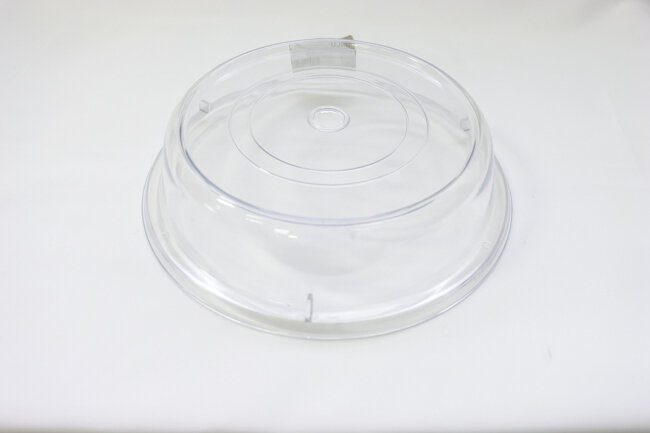 WC 11" Clear Round Plate Cover Stackable Poly