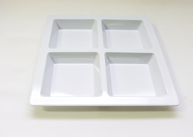 TG Square Four Sec. Compartment Tray