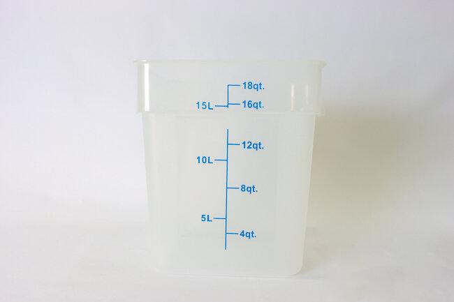 WC 18 qt Square Storage Container Clear