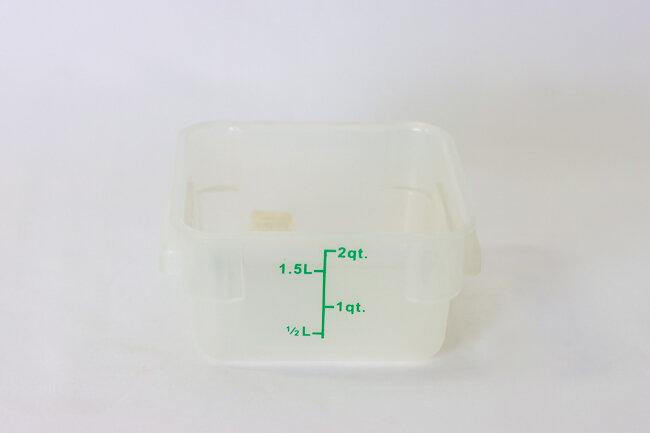 WC 2 qt Square Storage Container Clear