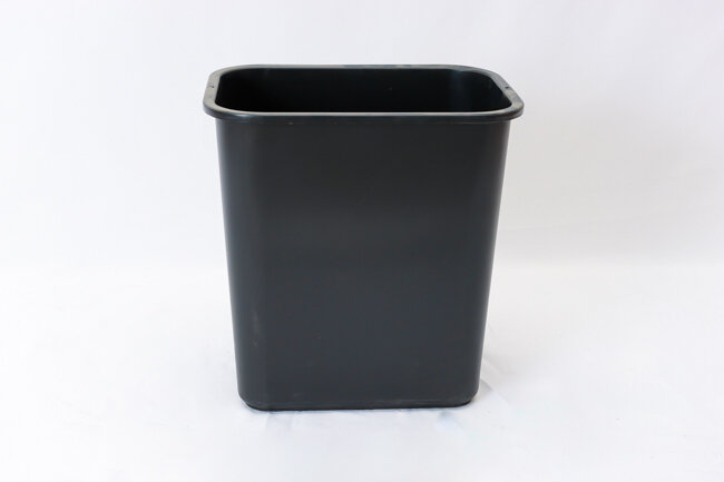 United Solution 28 qt Office Wastebasket Black United Solution 28 qt Office Wastebasket Black