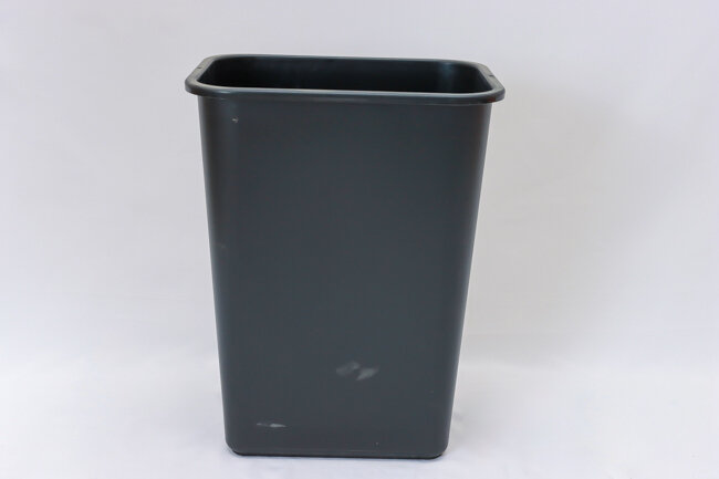 United Solution 41 qt Office Wastebasket Black