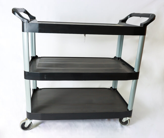 Rubbermaid Utility Cart Open Sided Black