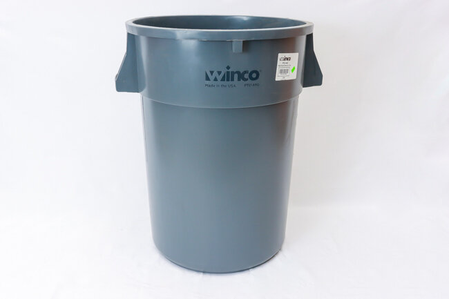 WC 44gal Round Trash Can Gray 1ct