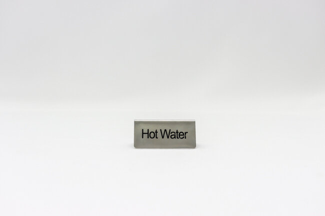 WC Tent Sign Hot Water S/s