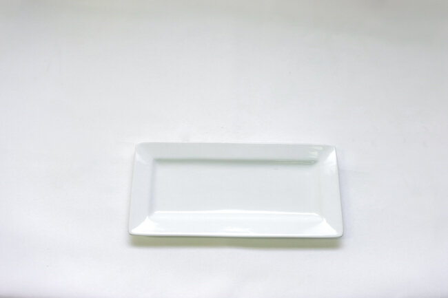 WTI 11"x5" Rect. Plate White Porelana