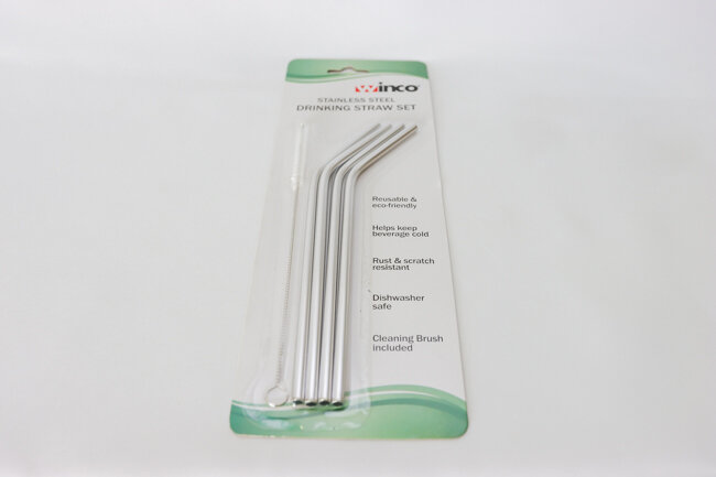 WC Drinking Straw Set (5pc 4Straws, 1Brush)