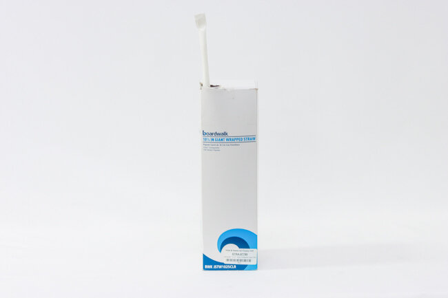 Boardwalk 10.25" Giant Wrapped Clear Straws 100ct