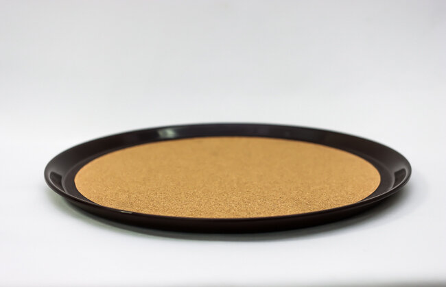 WC 14" Cork Tray Round Plastic