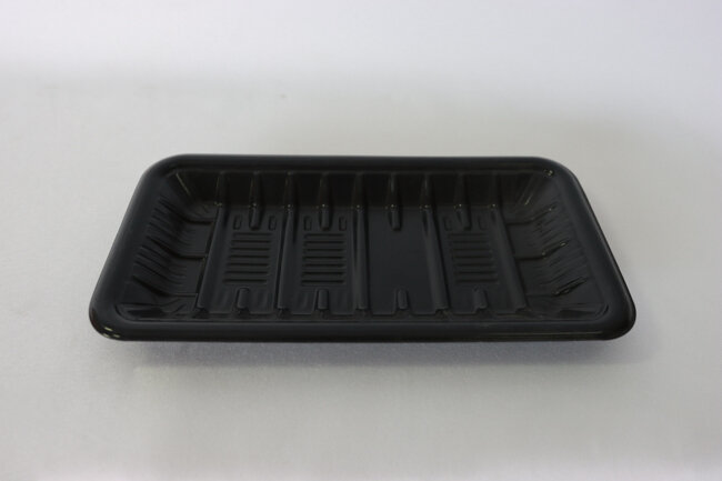 Plastic Food Tray 10"x5 1/2" Black 100/Pack