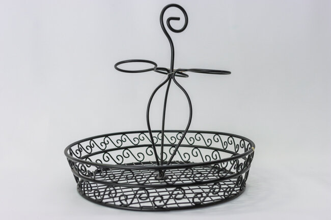 WC Round Condiment Caddy w/ 3 Ram