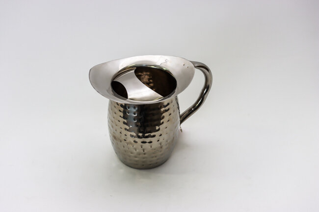 WC 2Qt. Bell Pitcher w/ Ice Catcher Hammered