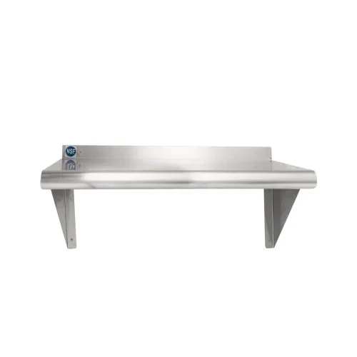 SS Wall Shelf 12"x24" 430 18GA 2 Wall Brackets