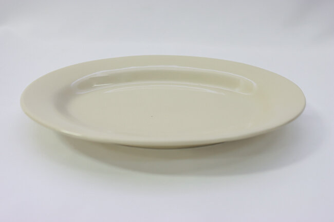 CAC/WTI 12.5" Platter Rolled Edge American White (PWC-14) CAC/WTI 12.5" Platter Rolled Edge American White (PWC-14)