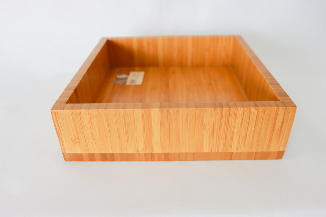 Cal-Mil 1477-10-60 Bamboo Deep Square Tray 10"x10"x2 3/4" Cal-Mil 1477-10-60 Bamboo Deep Square Tray 10"x10"x2 3/4"
