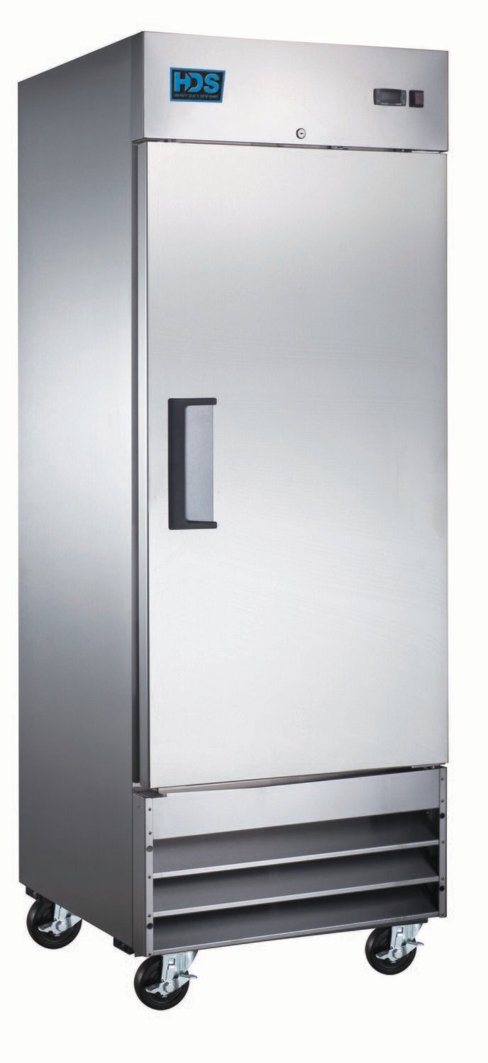 HDS Freezer Reach-In SS 1 Self-Closing Door
