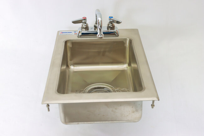 Omcan Drop-In Sink 1 Comp 10"x14"x5" 3-1/2 Drain basket