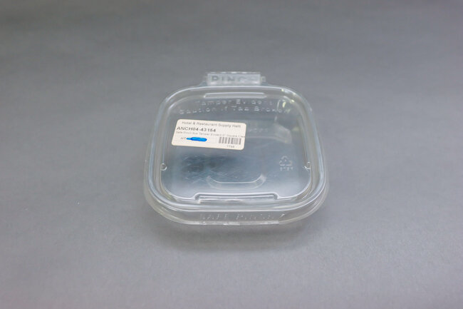 Safe-Pinch 6oz Tamper Evident 5" Square Clear Hinged Container 70/Pack TE5506