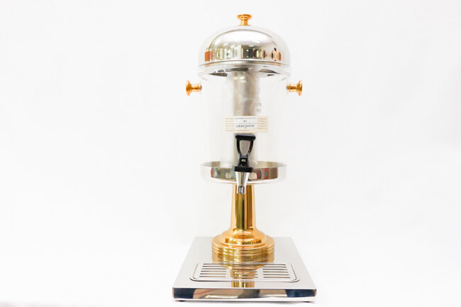 WC 7-1/2qt Single Juice Dispenser Gold Accent