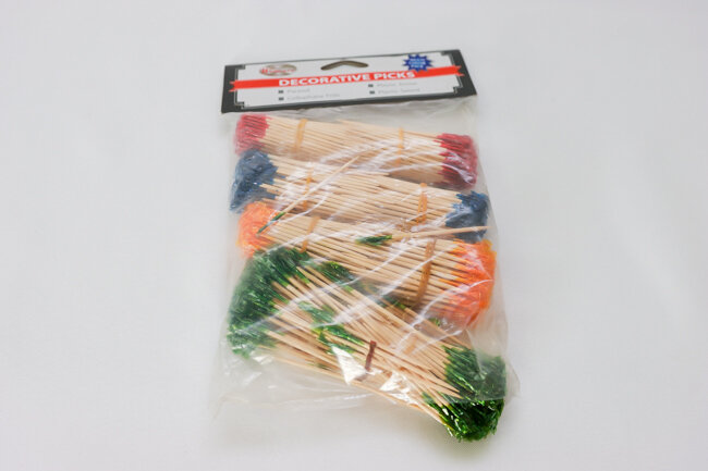 WC Cellophane Frills Picks 2-9/16" 1000/Pack