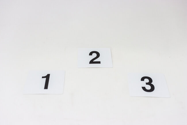WC 4"X3-3/4" Plastic Table Numbers 1-50