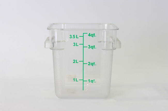 WC 4qt Square Container Clear PC