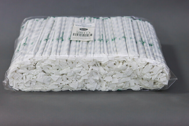Tablecraft 7.75" Straws Blk/Wht 500pk