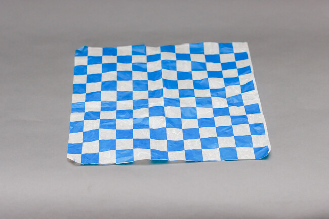 Dry Wax Liner 12x12" Blue Checker 1000/Pack