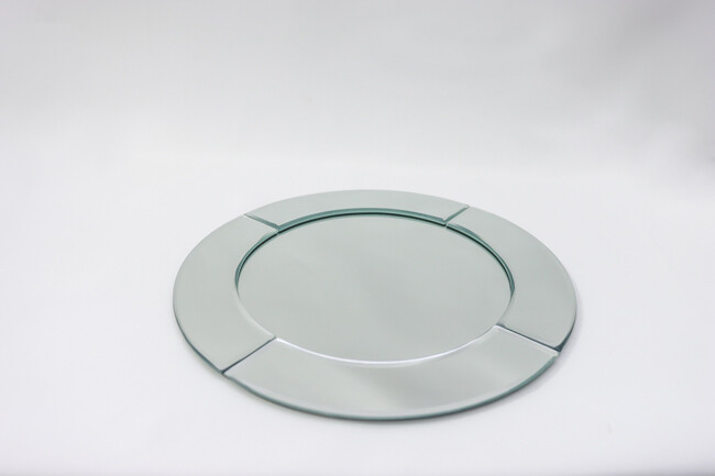 Jay Comp. 13" Round Glass Mirror Charger Plate