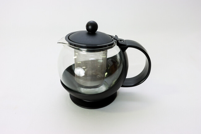 Choice 25 oz Tempered Glass Tea Pot Infuser w/SS Basket