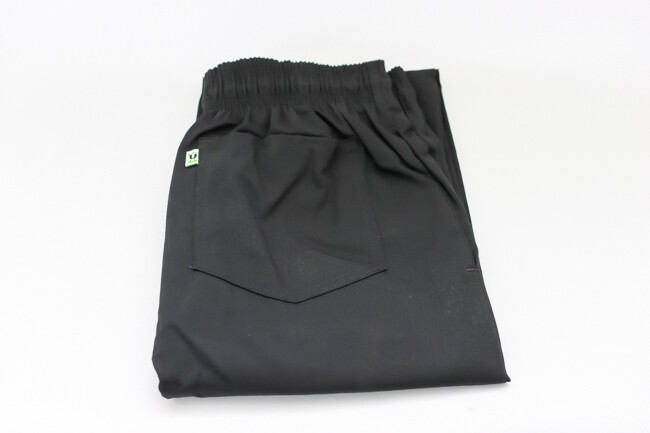 Baggy Chef Pants 3" Elastic Waist Black Large