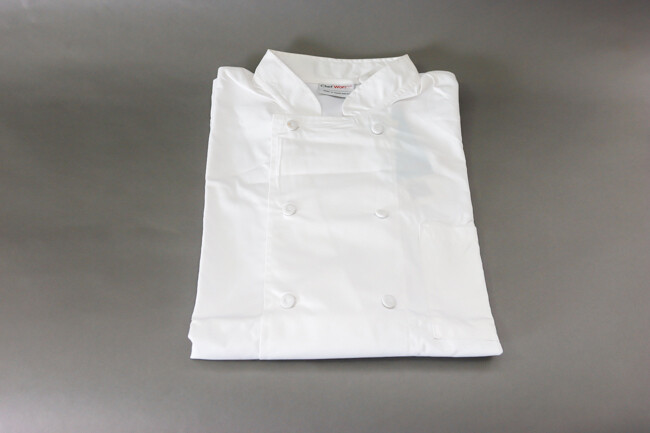 CW White Cool Vent Basic Chef Coat S, M, L