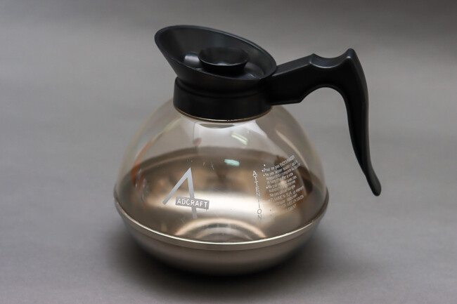 Adcraft 64 oz Coffee Decante Black Handle
