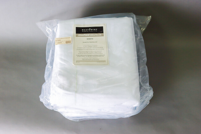 WP 100% Poly Martex Ultra Touch Flat Sheet 92x120" Fresh White 6/Pack