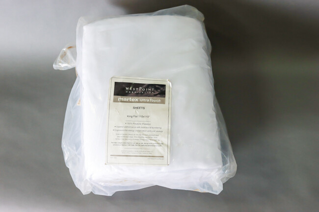 WP 100% Poly Martex Ultra Touch Flat Sheet 110x110" Fresh White 6/Pack