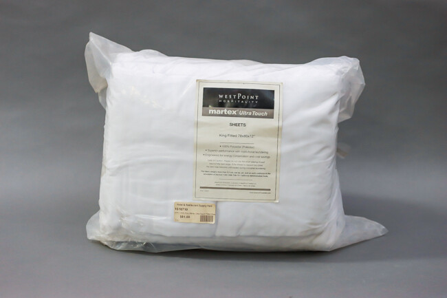 WP 100% Poly Martex Ultra Touch Fitted Sheet 78x80x12" Fresh White 6/Pack