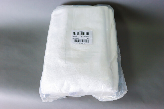 WP 92% Cot/8% Poly Cam Tub Mat Optical White 6/pack