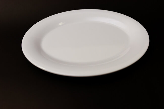 TG 9 1/2"x7 1/4" Platter White