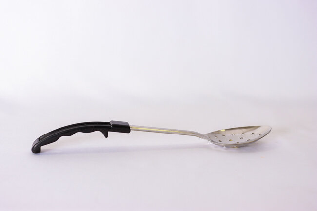 TG 13" Perforated Basting Spoon Plastic Handle TG 13" Perforated Basting Spoon Plastic Handle