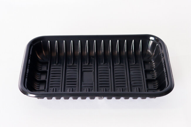 Plastic Food Tray 6 1/2x10" Black 100/Pack