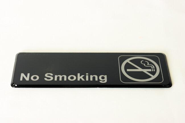 TG 9"x 3" (NO SMOKING) Sign With Symbols TG 9"x 3" (NO SMOKING) Sign With Symbols