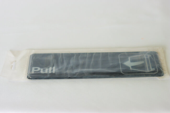 TG 9" X 3" Information Sign With Symbols Pull TG 9" X 3" Information Sign With Symbols Pull