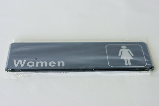 TG Sign w/Symbol Women 9"x3" Black