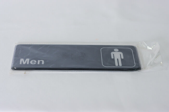 TG 9"x 3" (MEN) Sign With Symbols TG 9"x 3" (MEN) Sign With Symbols