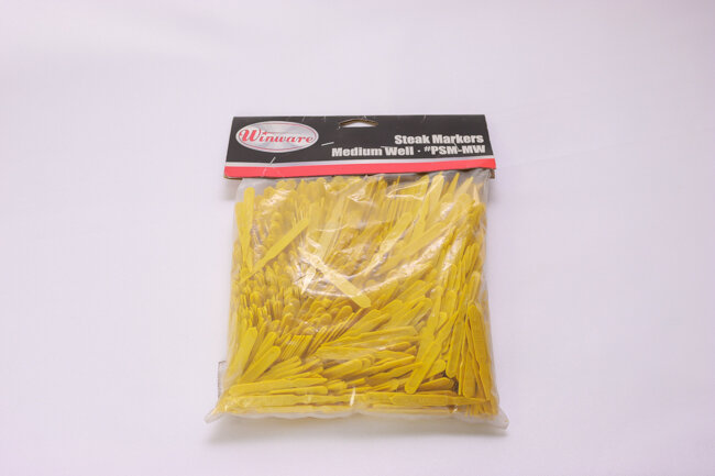 WC Steak Markers Medium Well Yellow WC Steak Markers Medium Well Yellow