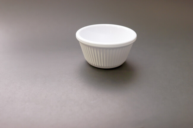 TG 4 Oz 3 3/8" White Fluted Ramekin