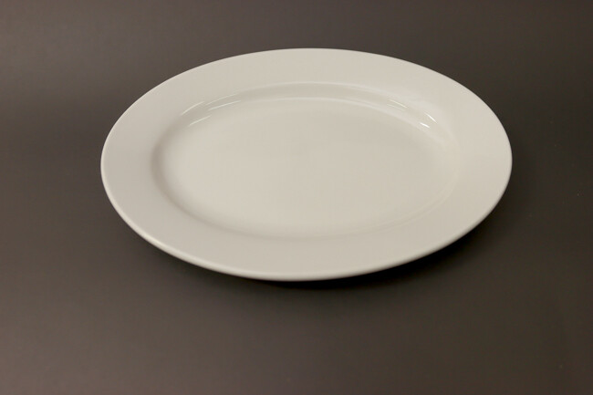 WTI Porcelana 9-3/4 Wide Rim Platter Oval