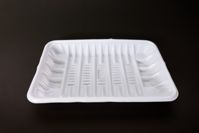 Plastic Food Tray White 6x8 1/2" 100/Pack